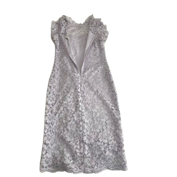 Enfocus Studio Women' 6 Purple/Lavender Sleeveless Mock Neck Midi Sheath Dress - Picture 7 of 14